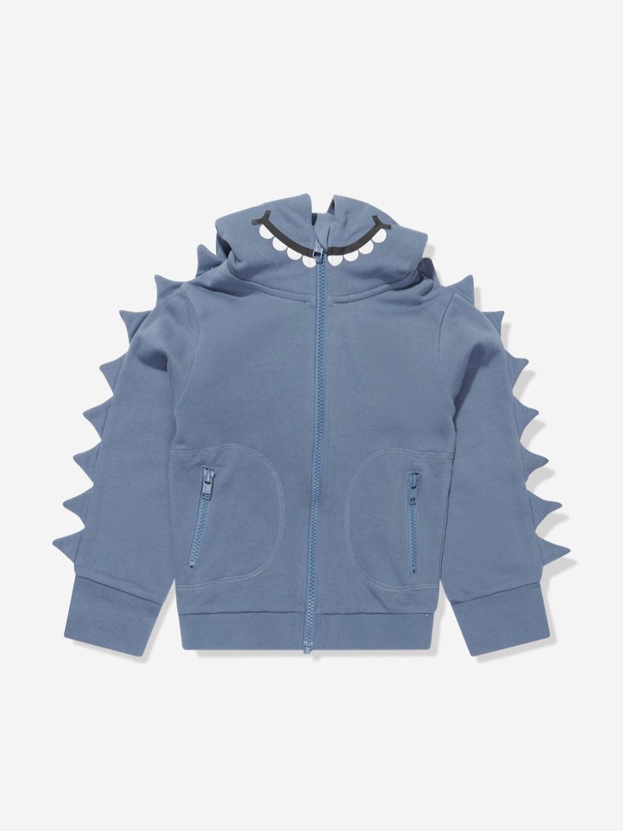 Teen Stella McCartney Kids Sweatshirts & Hoodies | Boys Monster Zip Up Top In Blue