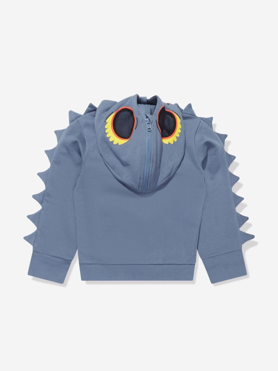 Teen Stella McCartney Kids Sweatshirts & Hoodies | Boys Monster Zip Up Top In Blue