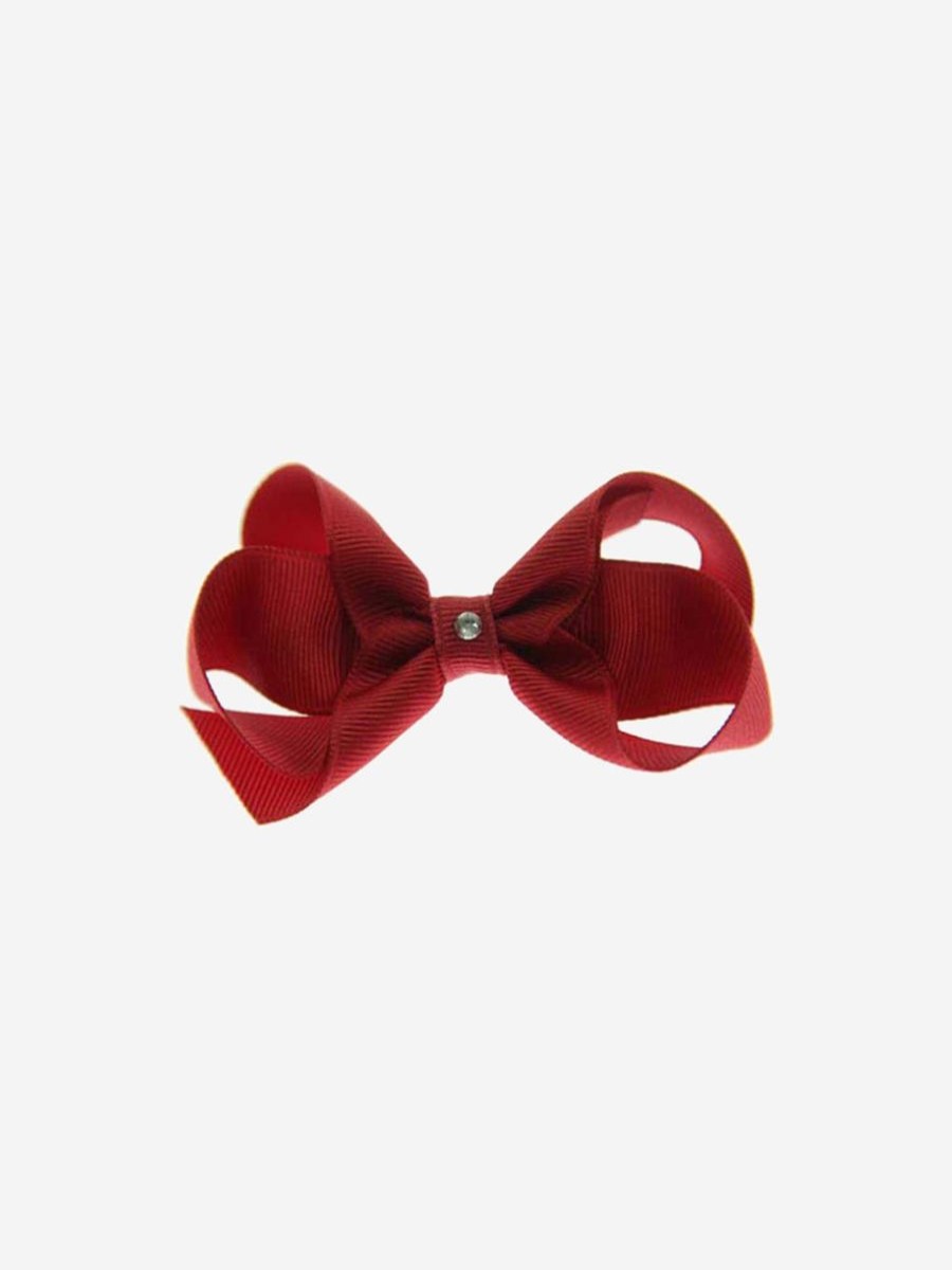 Teen Dotty Daydreams Accessories | Girls Cranberry Bow Hairclip