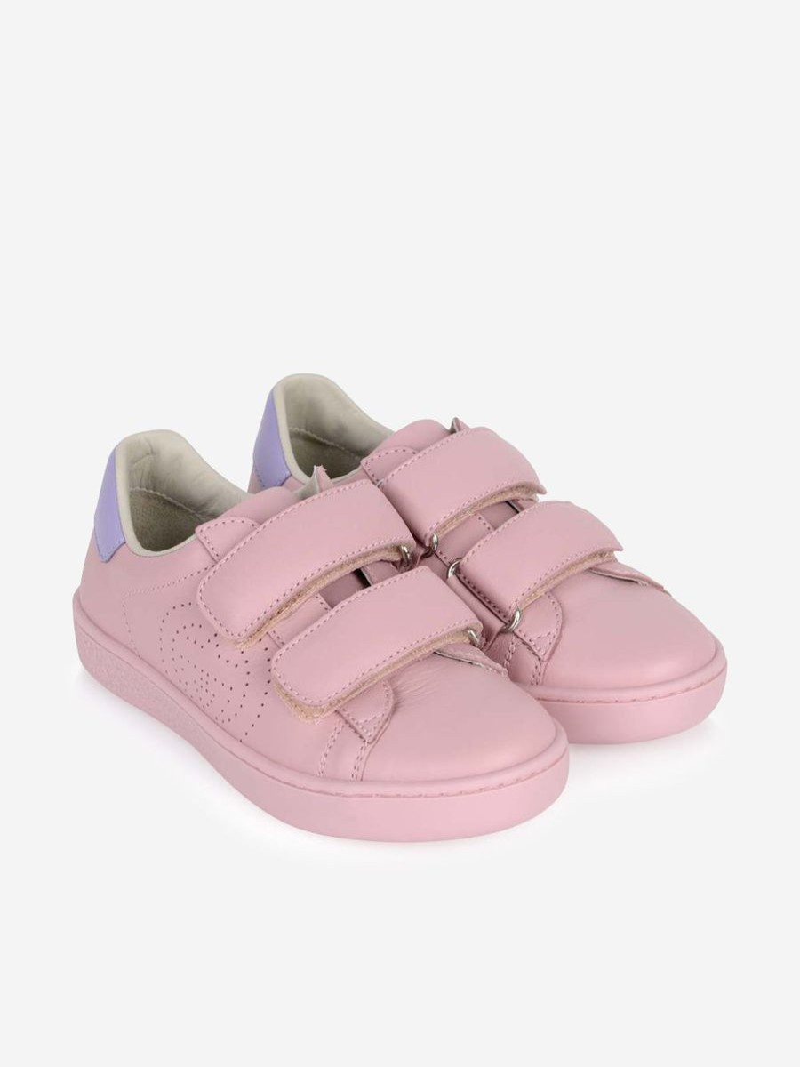 Teen Gucci Kids Footwear | Gucci Leather New Ace Velcro Trainers