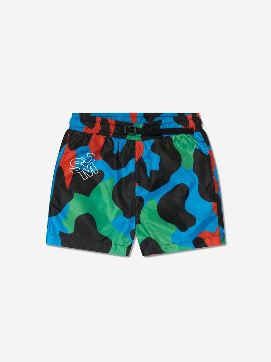 Teen Stella McCartney Kids Swimwear | Boys Patterned Swim Shorts In Multicolour