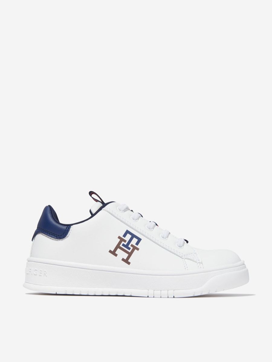 Teen Tommy Hilfiger Footwear | Tommy Hilfiger - Boys Low Cut Lace Up Trainers | Childsplay Clothing