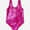 Girls Dolce & Gabbana Kids Swimwear | Girls Metallic Look Swimsuit In Pink