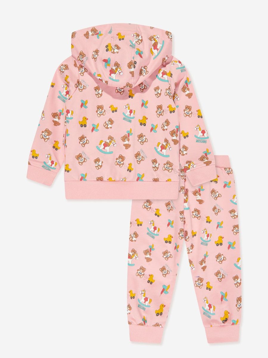 Baby Moschino Kids Tracksuits | Baby Girls Teddy Bear Tracksuit In Pink