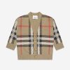 Baby Burberry Kids Jumpers & Cardigans | Baby Boys Johnny Cardigan In Archive Beige Check