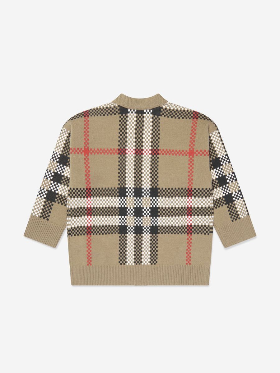 Baby Burberry Kids Jumpers & Cardigans | Baby Boys Johnny Cardigan In Archive Beige Check