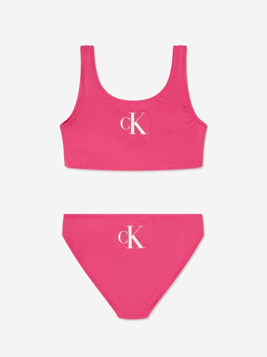 Teen Calvin Klein Jeans Swimwear | Girls Bralette Bikini In Pink