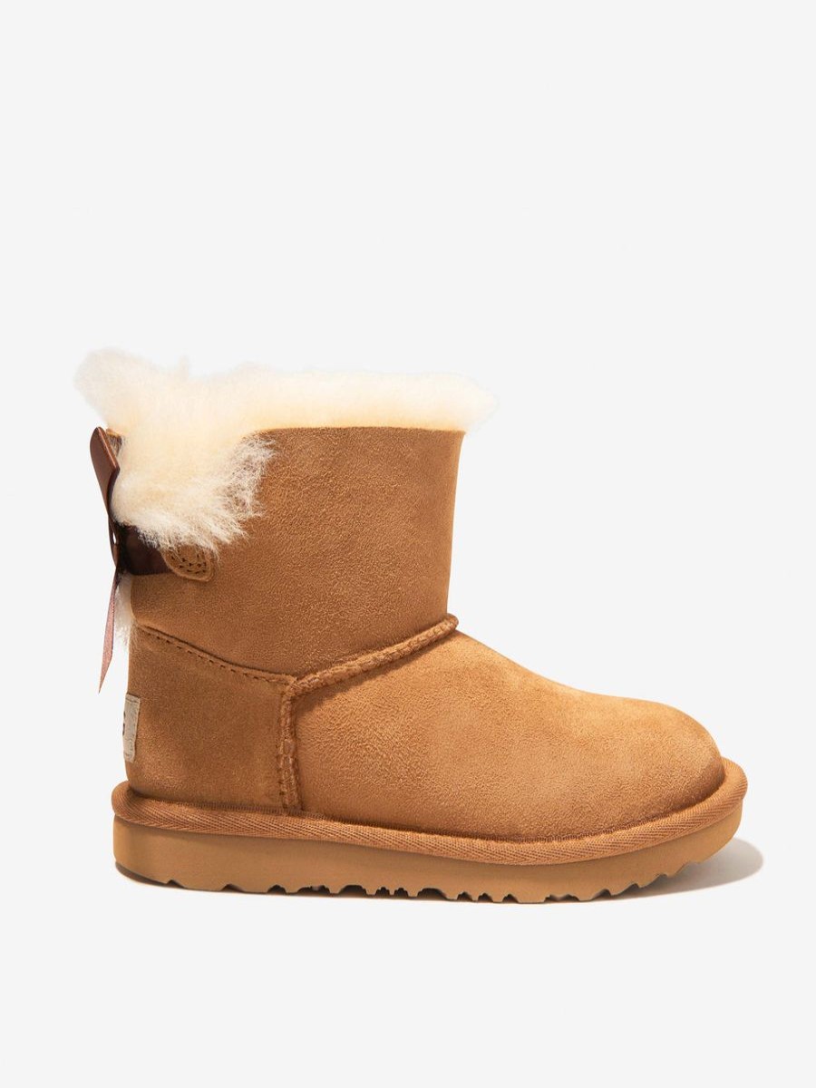 Girls UGG Boots | Ugg - Girls Suede Mini Bailey Bow Boots | Childsplay Clothing