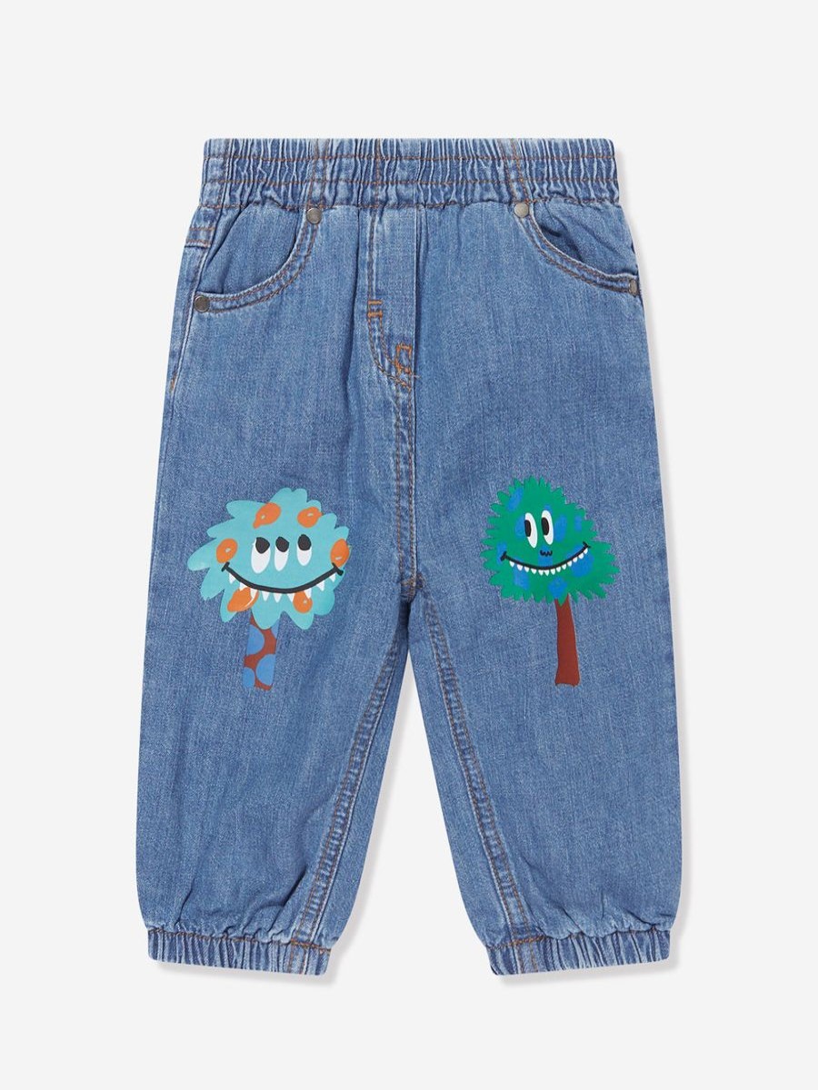 Boys Stella McCartney Kids Jeans | Baby Boys Chambray Trousers In Blue