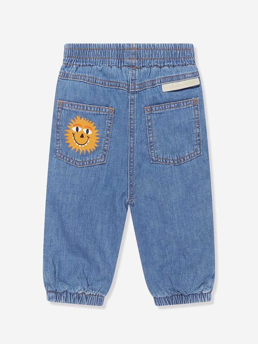 Boys Stella McCartney Kids Jeans | Baby Boys Chambray Trousers In Blue