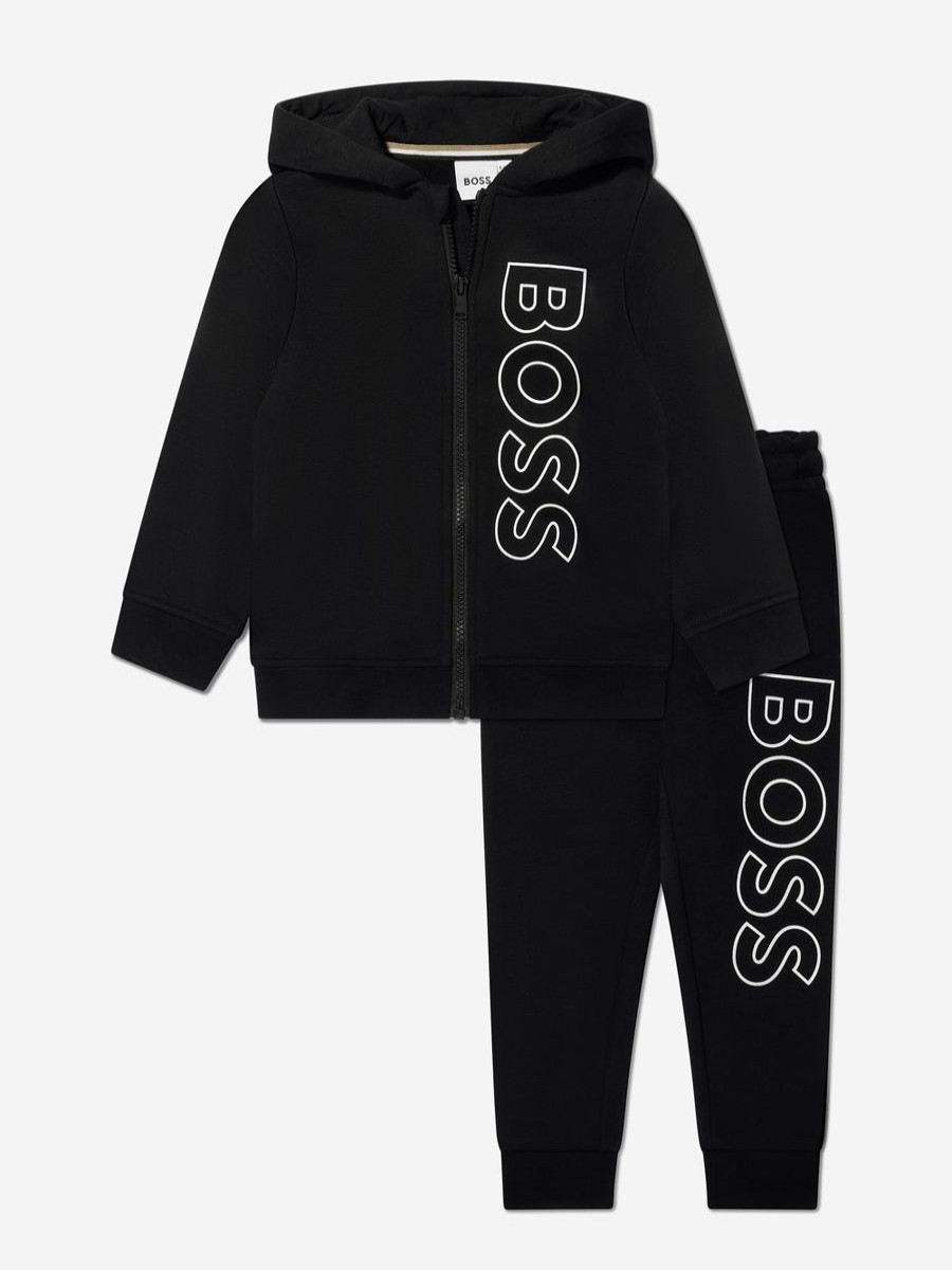 Teen BOSS Tracksuits | Boys Logo Tracksuit In Black