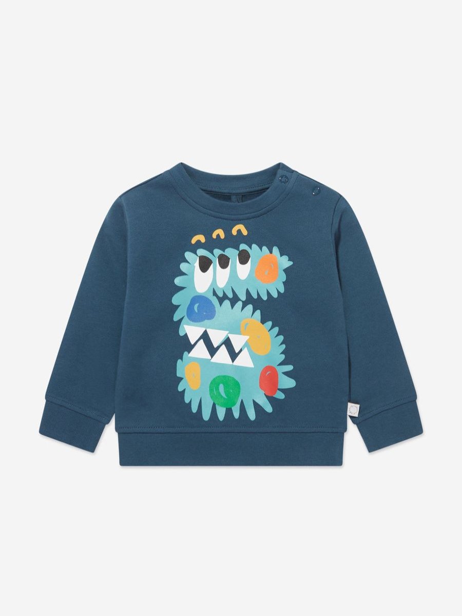 Baby Stella McCartney Kids Sweatshirts & Hoodies | Baby Boys Monster Logo Sweatshirt In Navy