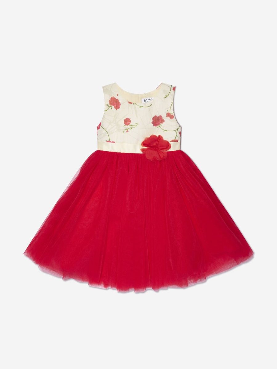 Girls iAMe Dresses | Iame - Girls A Line Tulle Dress In Red | Childsplay Clothing