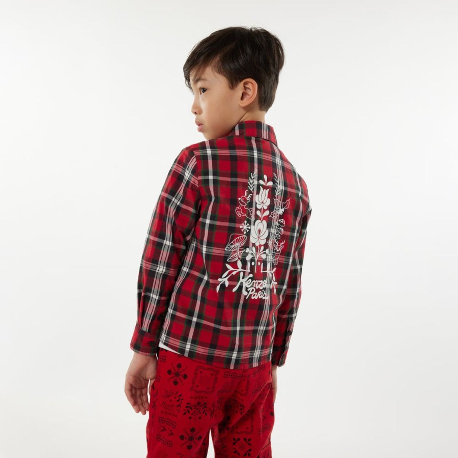 Boys KENZO KIDS Shirts | Boys Checked Shirt In Red