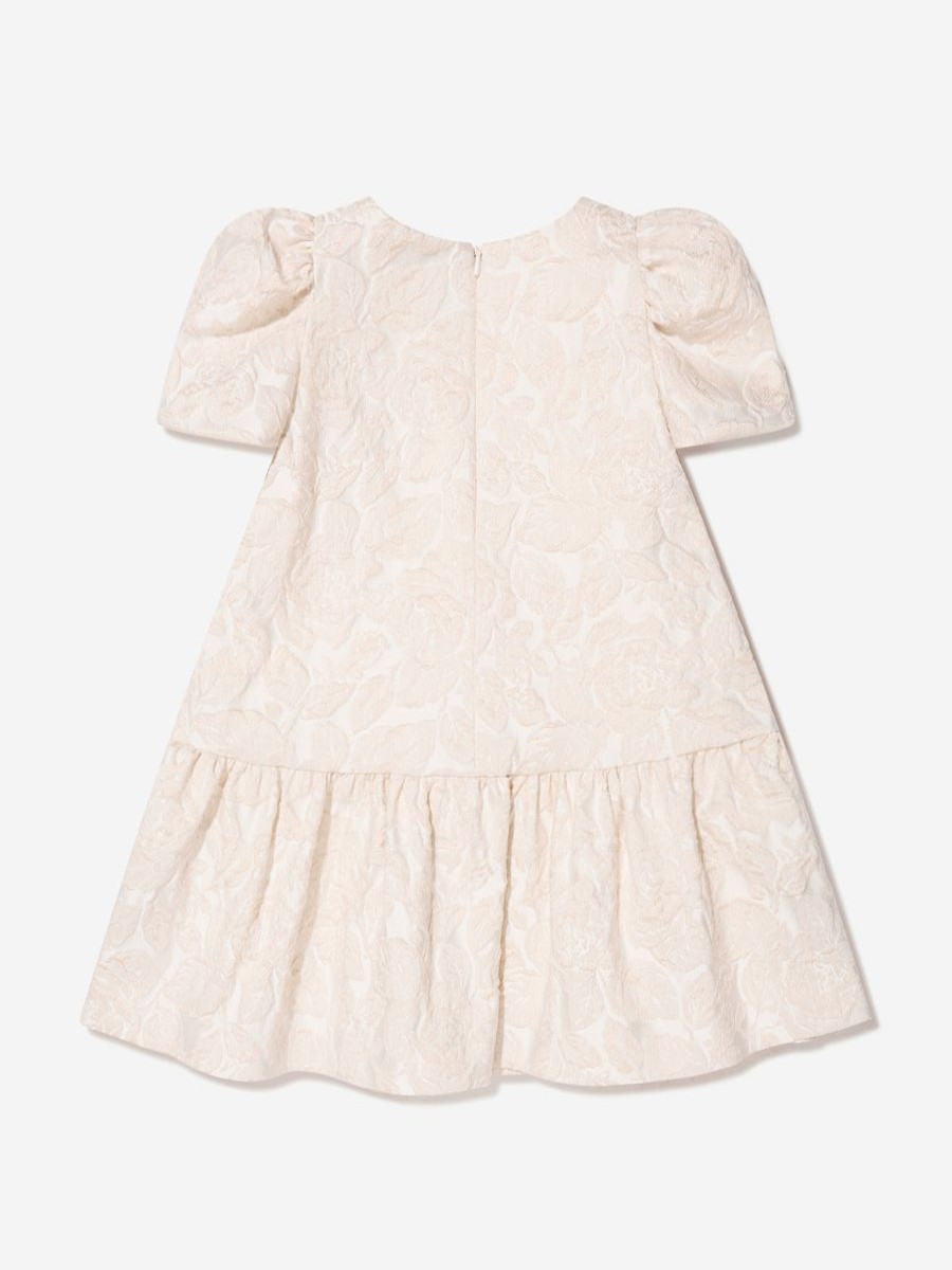 Girls Monnalisa Dresses | Girls Brocade Print Charlotte Dress