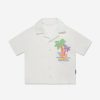 Boys Palm Angels Shirts | Boys Neon Palms Short Sleeve Shirt In White