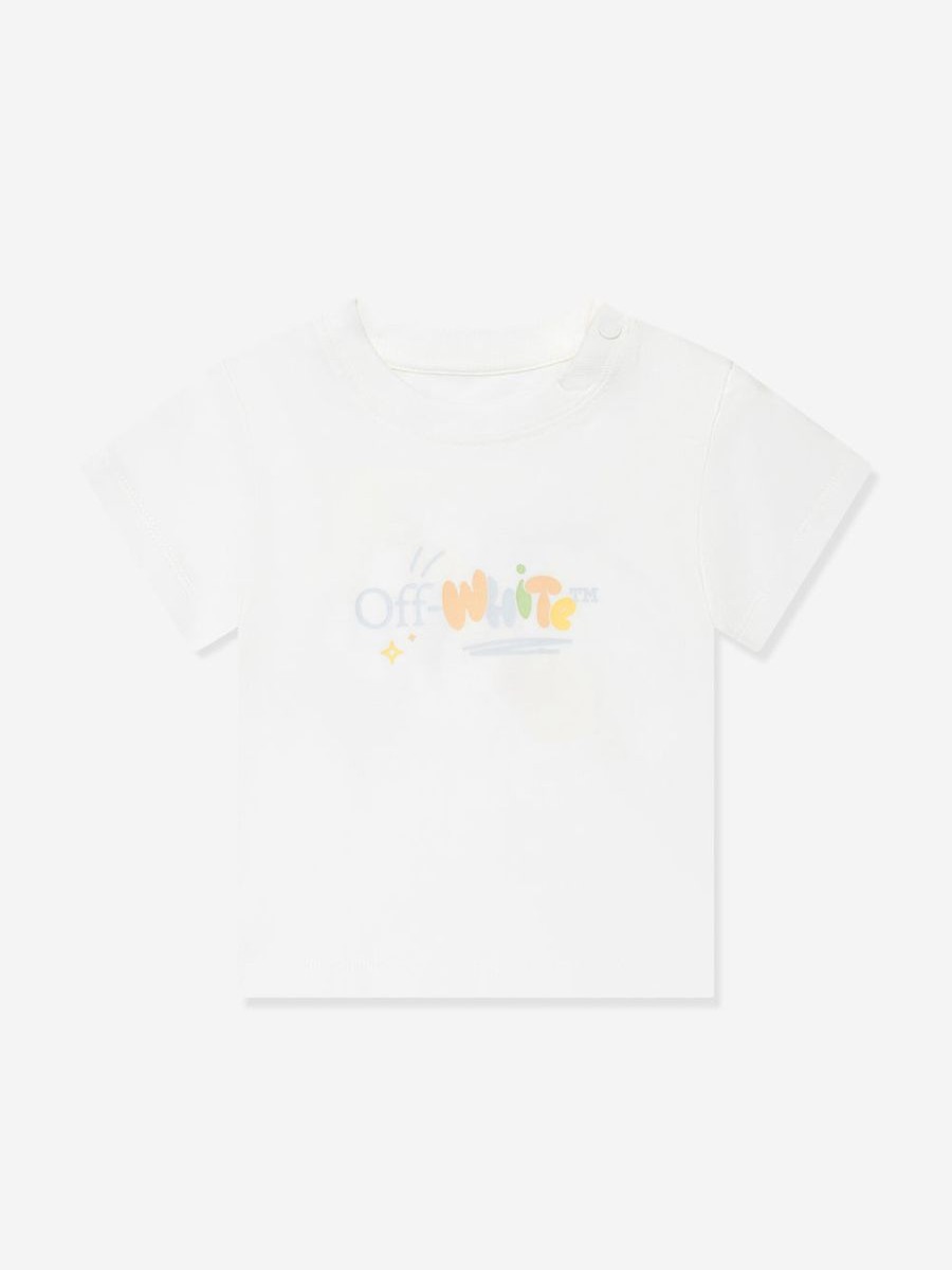 Boys Off-White T-Shirts & Tops | Baby Boys Funny T-Shirt In White