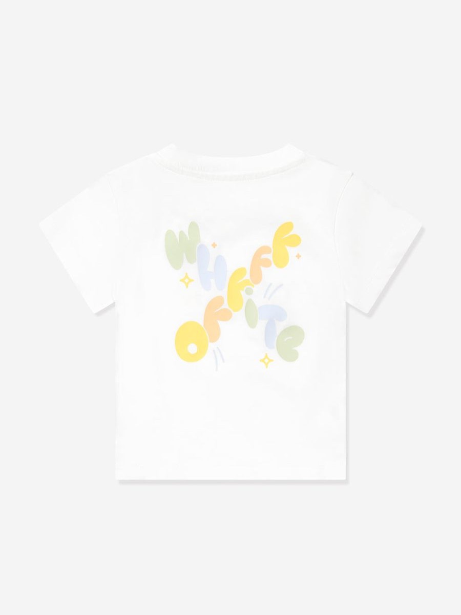 Boys Off-White T-Shirts & Tops | Baby Boys Funny T-Shirt In White