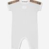 Boys Burberry Kids Babygrows & Rompers | Baby Lennox Romper Set In White