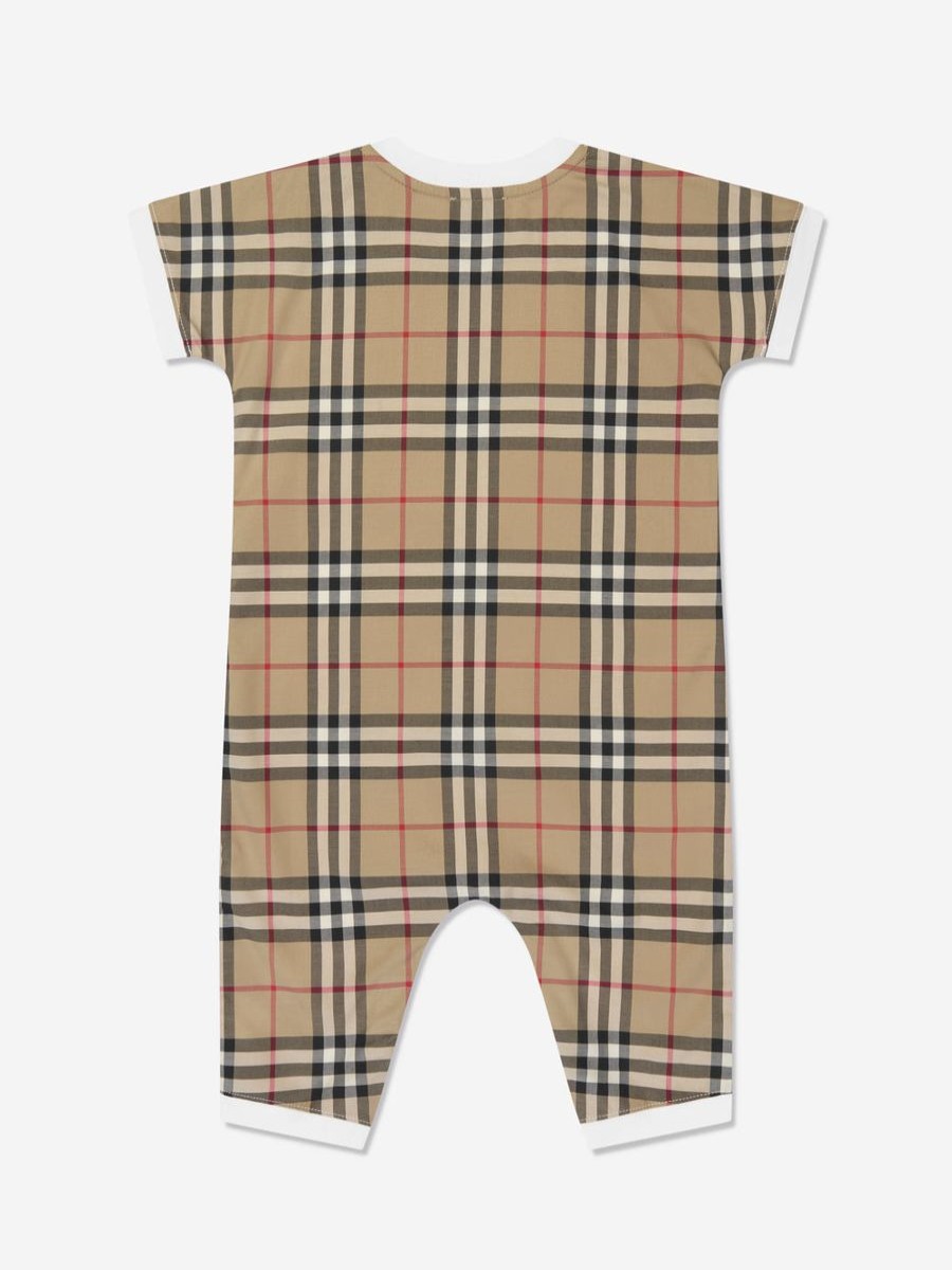 Boys Burberry Kids Babygrows & Rompers | Baby Lennox Romper Set In White