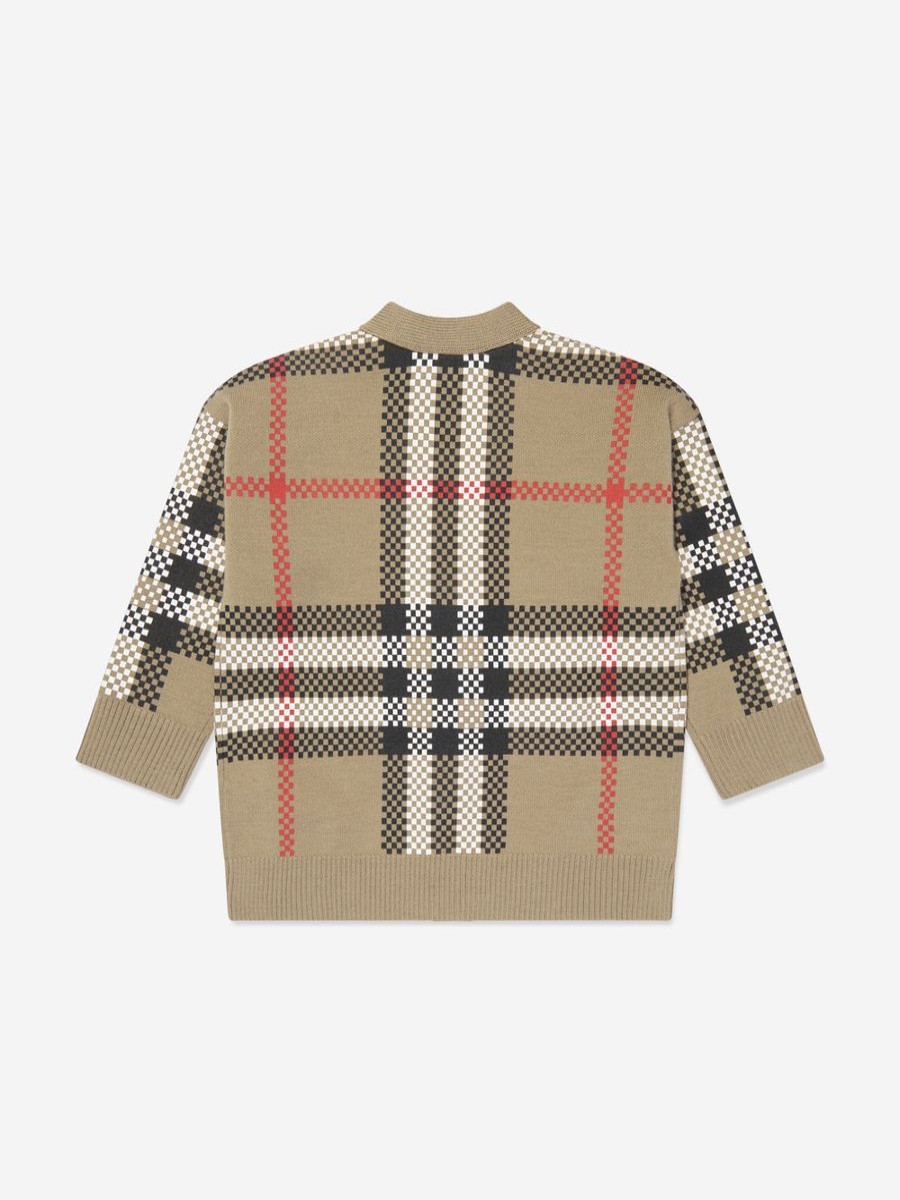 Boys Burberry Kids Jumpers & Cardigans | Baby Boys Johnny Cardigan In Archive Beige Check