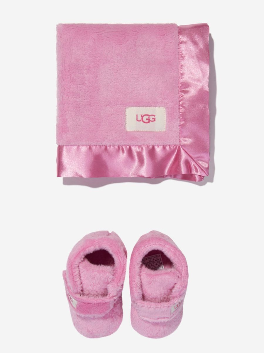 Baby UGG Shoes | Ugg - Baby Girls Bixbee Booties And Blanket Gift Set | Childsplay Clothing