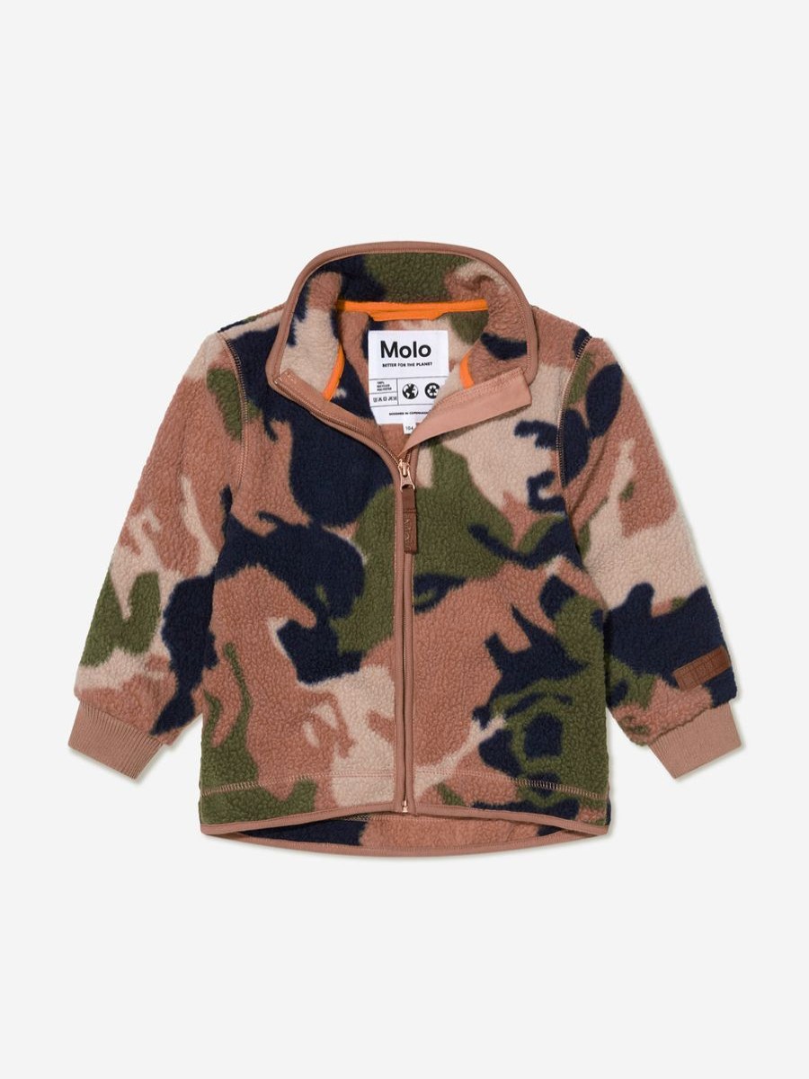 Girls Molo Coats & Jackets | Molo - Girls Camo Horse Fleece Jacket | Childsplay Clothing