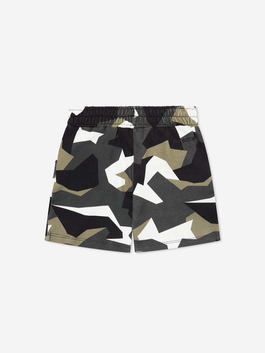 Boys Neil Barrett Shorts | Boys Geometric Camo Shorts In Grey