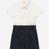 Boys Fendi Kids Babygrows & Rompers | Baby Boys Ff Logo Romper In Navy