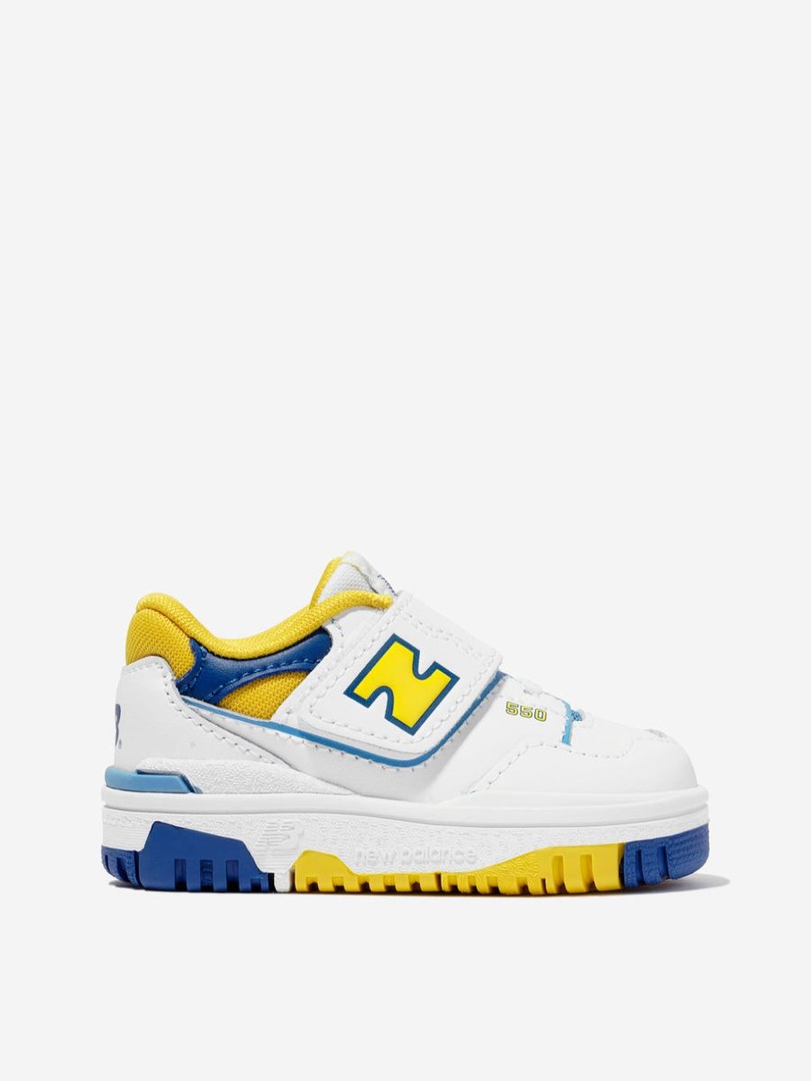 Boys New Balance Sneakers | New Balance - Kids 550 Logo Trainers In White |Eu Childsplay Clothing