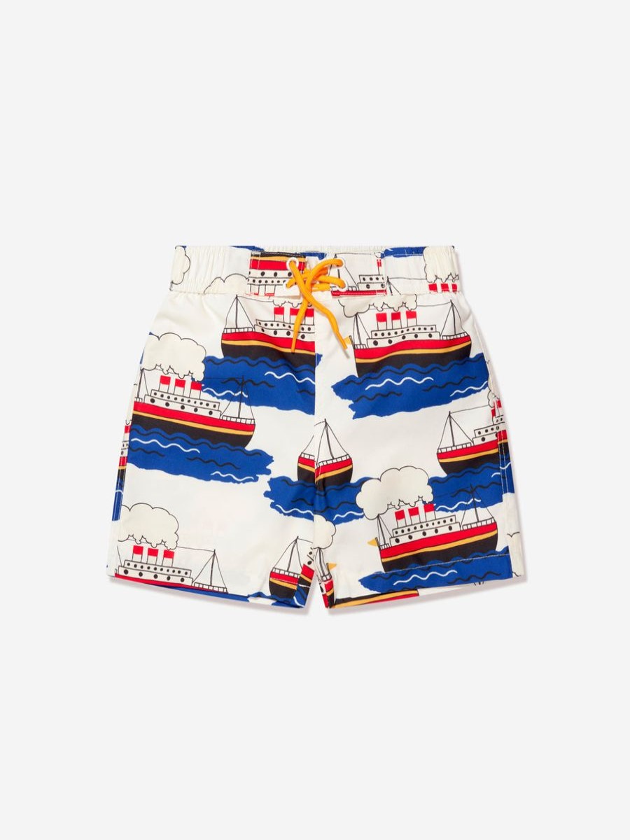 Boys Mini Rodini Swimwear | Boys Ferry Swim Shorts In Multicolour