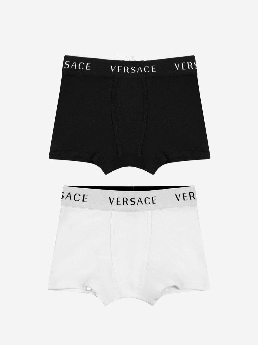 Boys Versace Underwear | Versace - Versace Boys Cotton Boxer Shorts Set (2 Pack) | Childsplay Clothing