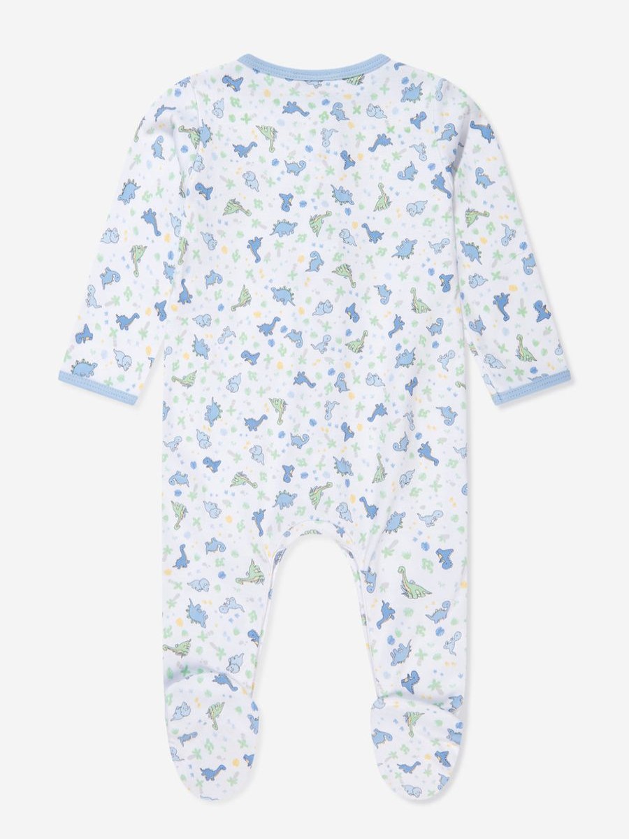 Boys Magnolia Baby Babygrows & Rompers | Baby Boys Dinoland Babygrow In White