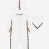 Boys Burberry Kids Babygrows & Rompers | Baby Claude Romper Gift Set In White