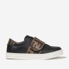 Boys Fendi Kids Sneakers | Unisex Ff Logo Strap Trainers