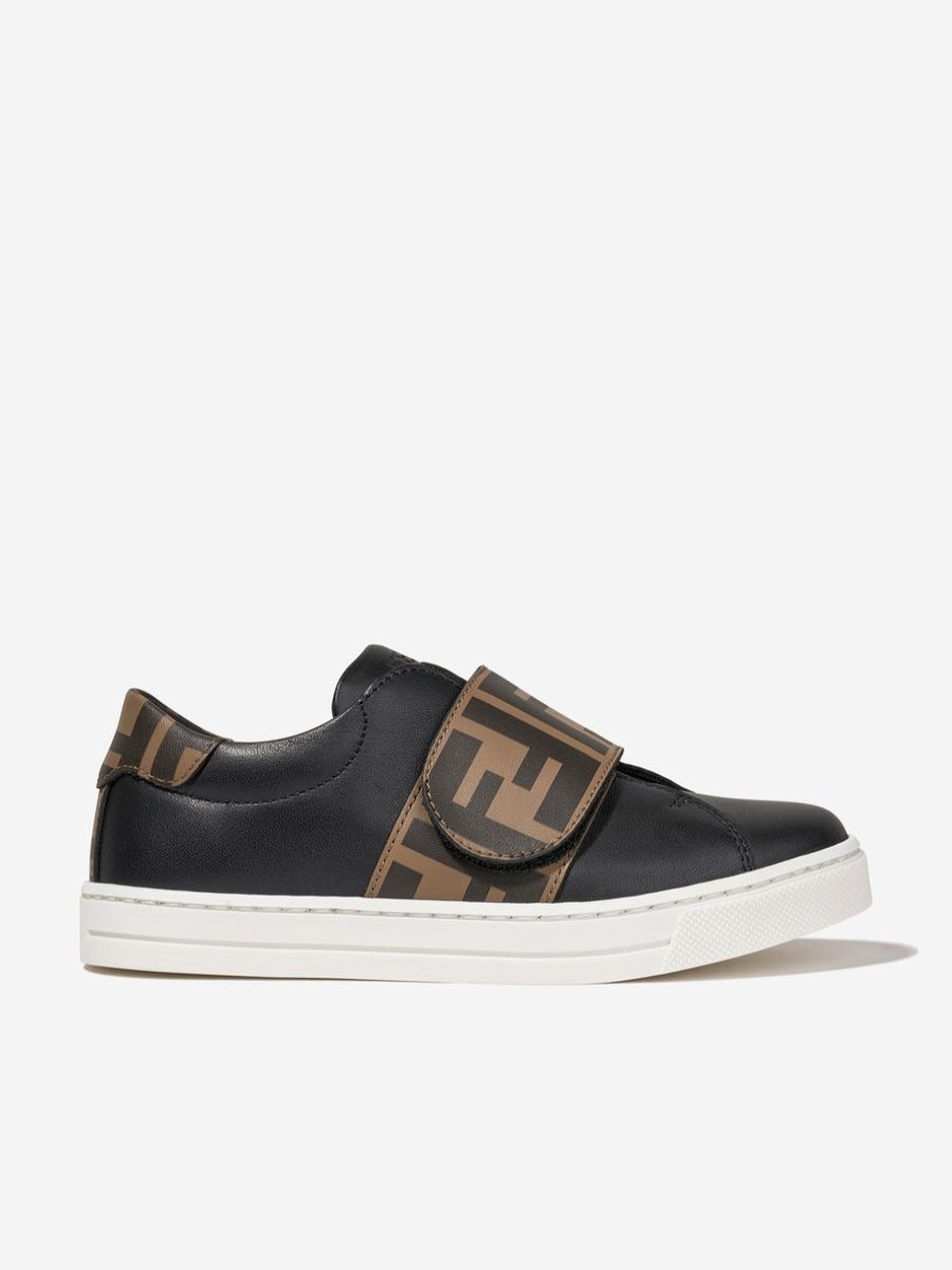 Boys Fendi Kids Sneakers | Unisex Ff Logo Strap Trainers