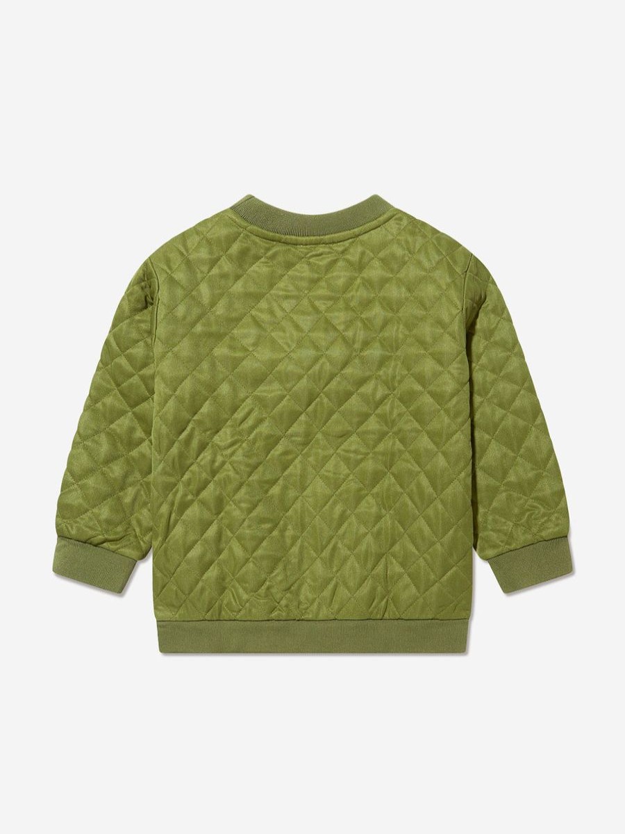 Teen Moschino Kids Underwear | Boys Quilted Sweatshirt In Green