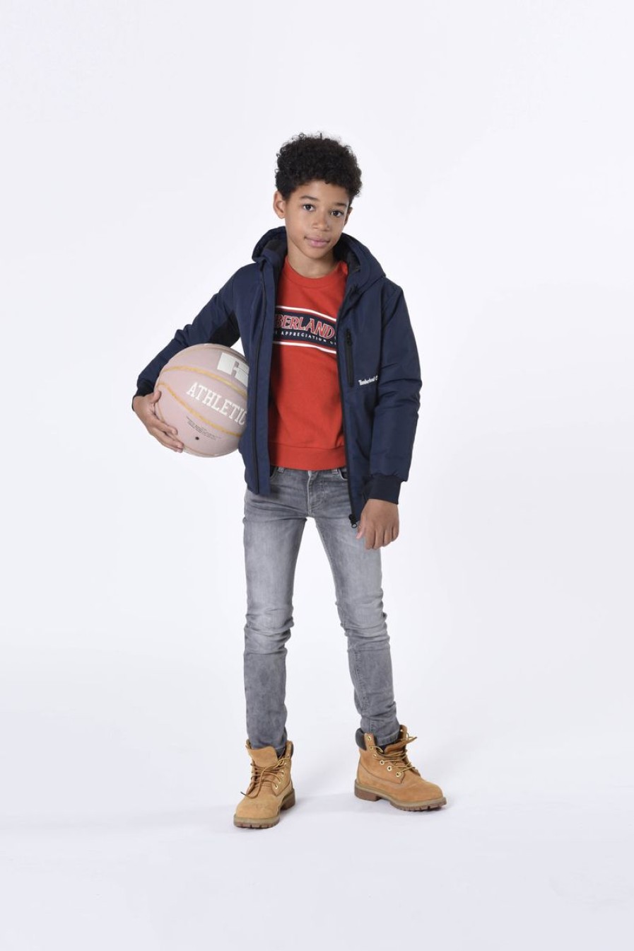 Boys Timberland Coats & Jackets | Boys Zip Up Jacket In Navy