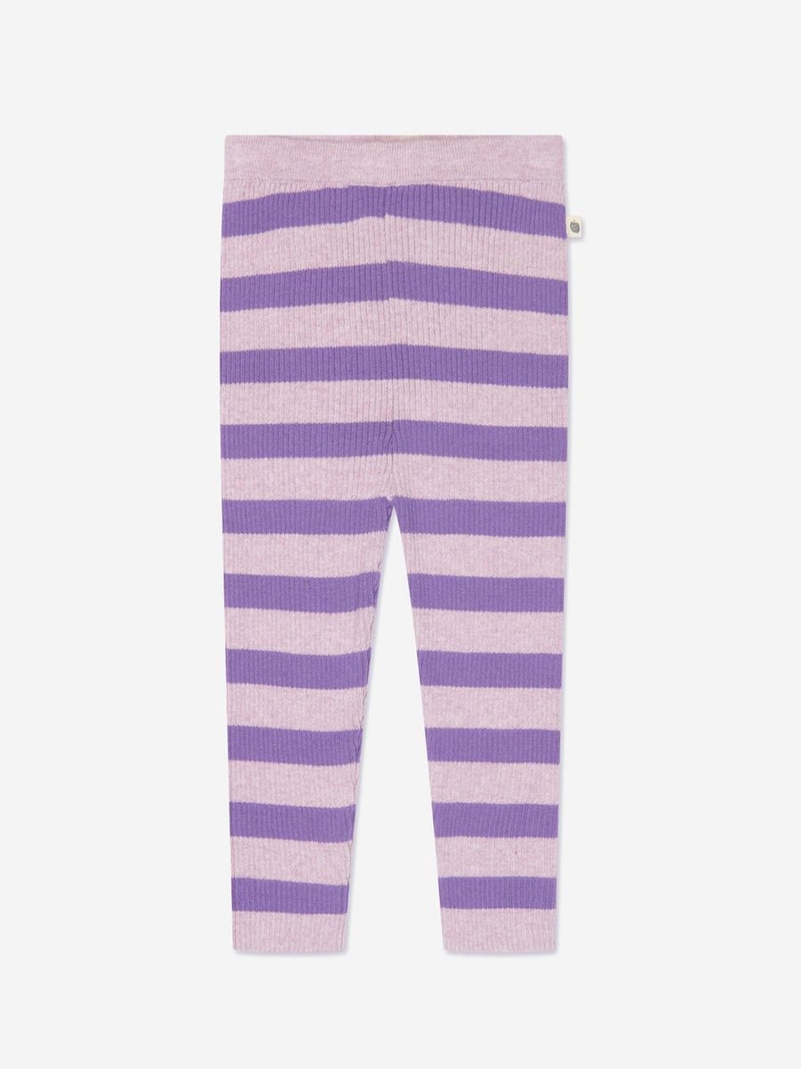 Girls The Bonnie Mob Leggings | Baby Girls Cashmere Knit Leggings In Purple