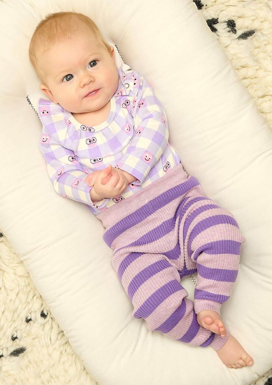 Girls The Bonnie Mob Leggings | Baby Girls Cashmere Knit Leggings In Purple