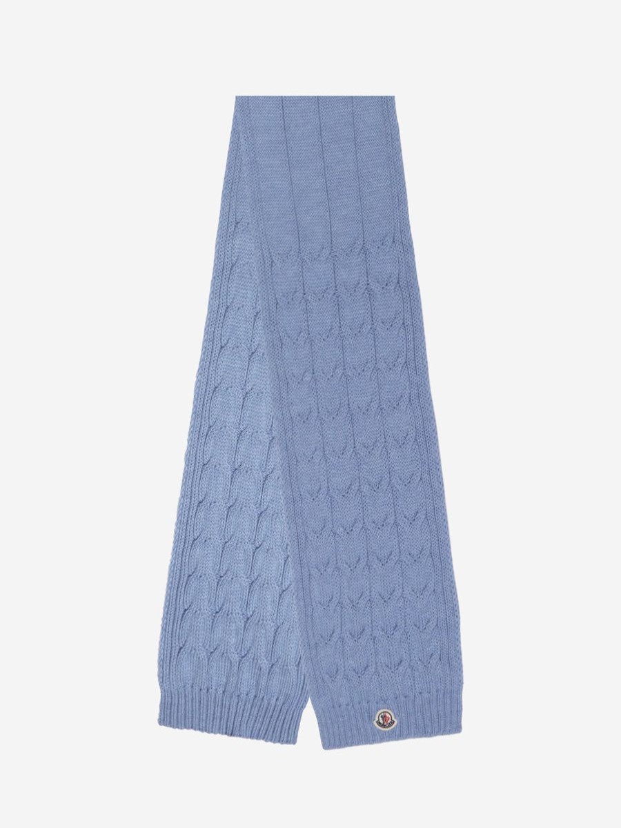 Boys Moncler Enfant Scarves & Gloves | Moncler Enfant - Boys Wool Knitted Logo Scarf | Childsplay Clothing