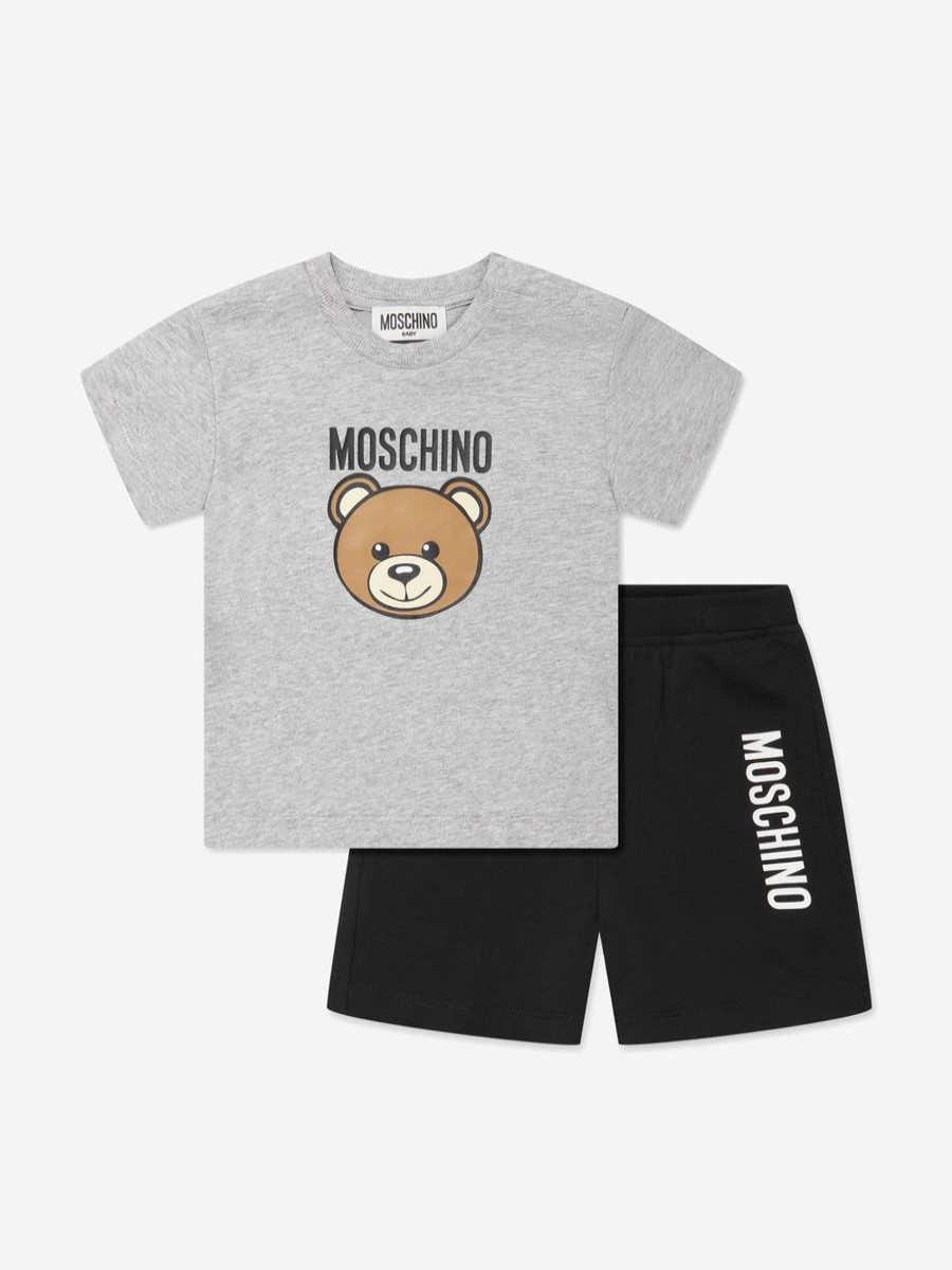 Boys Moschino Kids Shorts | Baby Teddy Logo Short Set In Multicolour