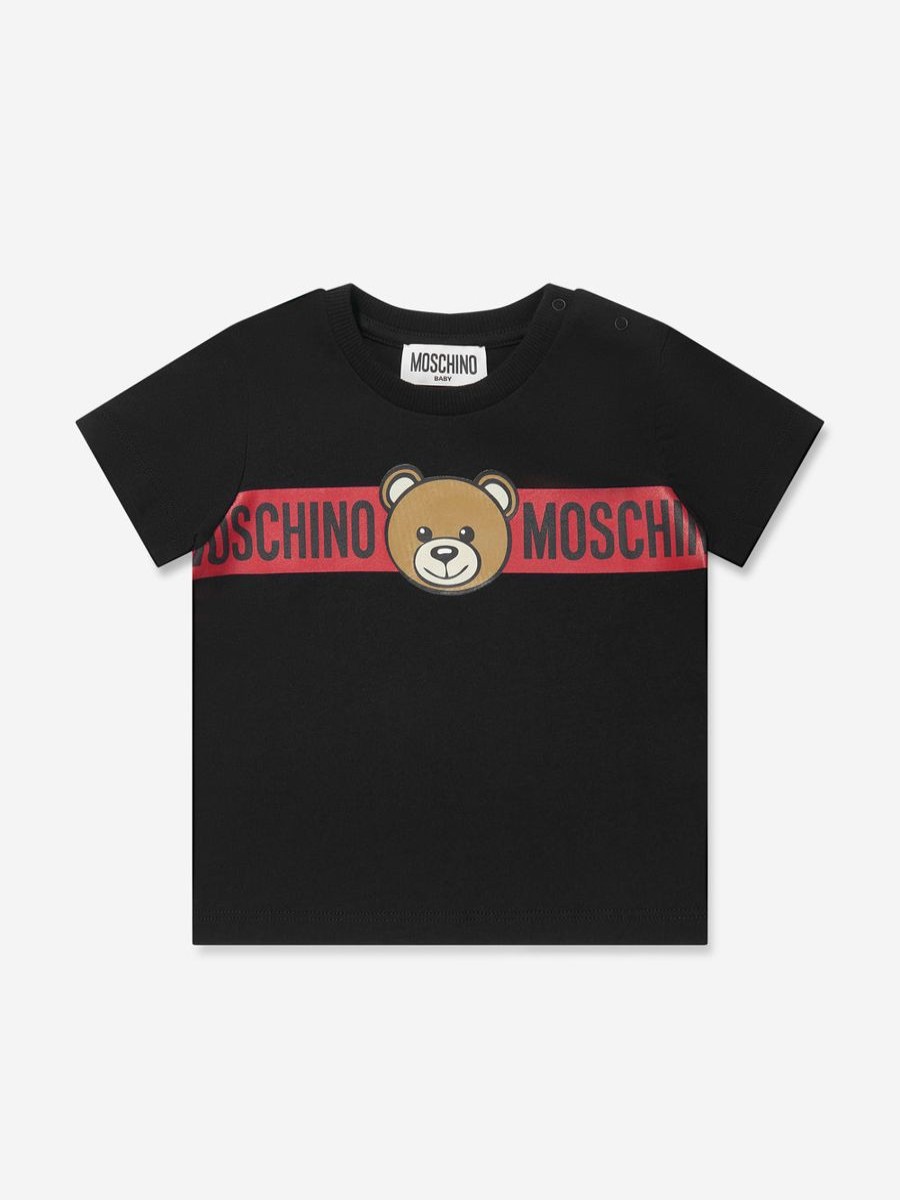 Boys Moschino Kids T-Shirts & Tops | Baby Teddy Logo T-Shirt In Black