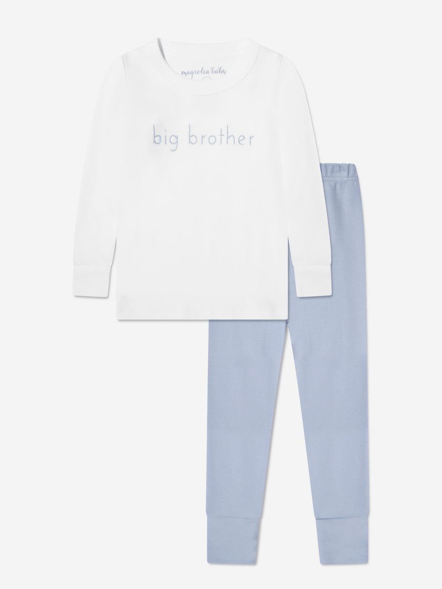 Boys Magnolia Baby Nightwear & Pyjamas | Baby Boys Little Brother Pyjamas In Blue