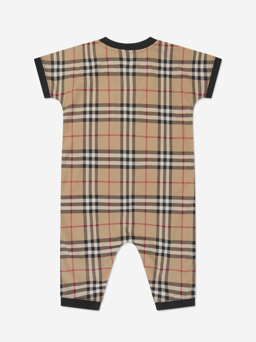 Boys Burberry Kids Babygrows & Rompers | Baby Lennox Romper Set In Black