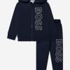 Teen BOSS Tracksuits | Boys Logo Tracksuit In Navy