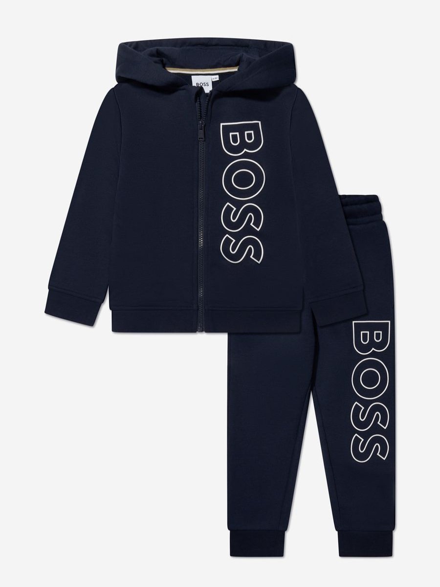 Teen BOSS Tracksuits | Boys Logo Tracksuit In Navy