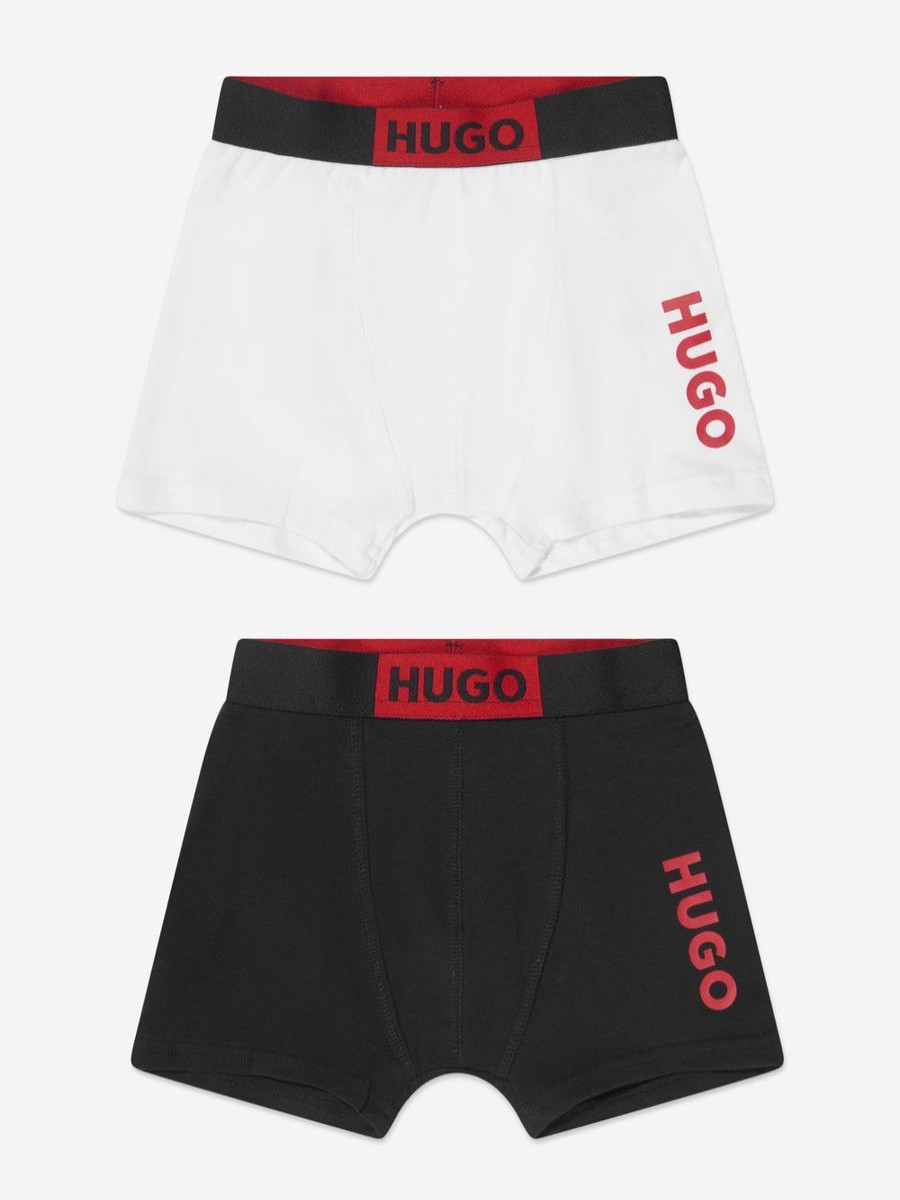 Boys Hugo Underwear | Boys Boxer Shorts Set (2 Pack) In Black