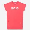 Girls BOSS Dresses | Girls Logo Sweater Dress In Red