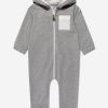 Girls Moncler Enfant Babygrows & Rompers | Baby Hooded Romper In Grey